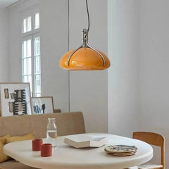 Industrial Orange Metal Pendant Light E27 LED Warm or Cool White