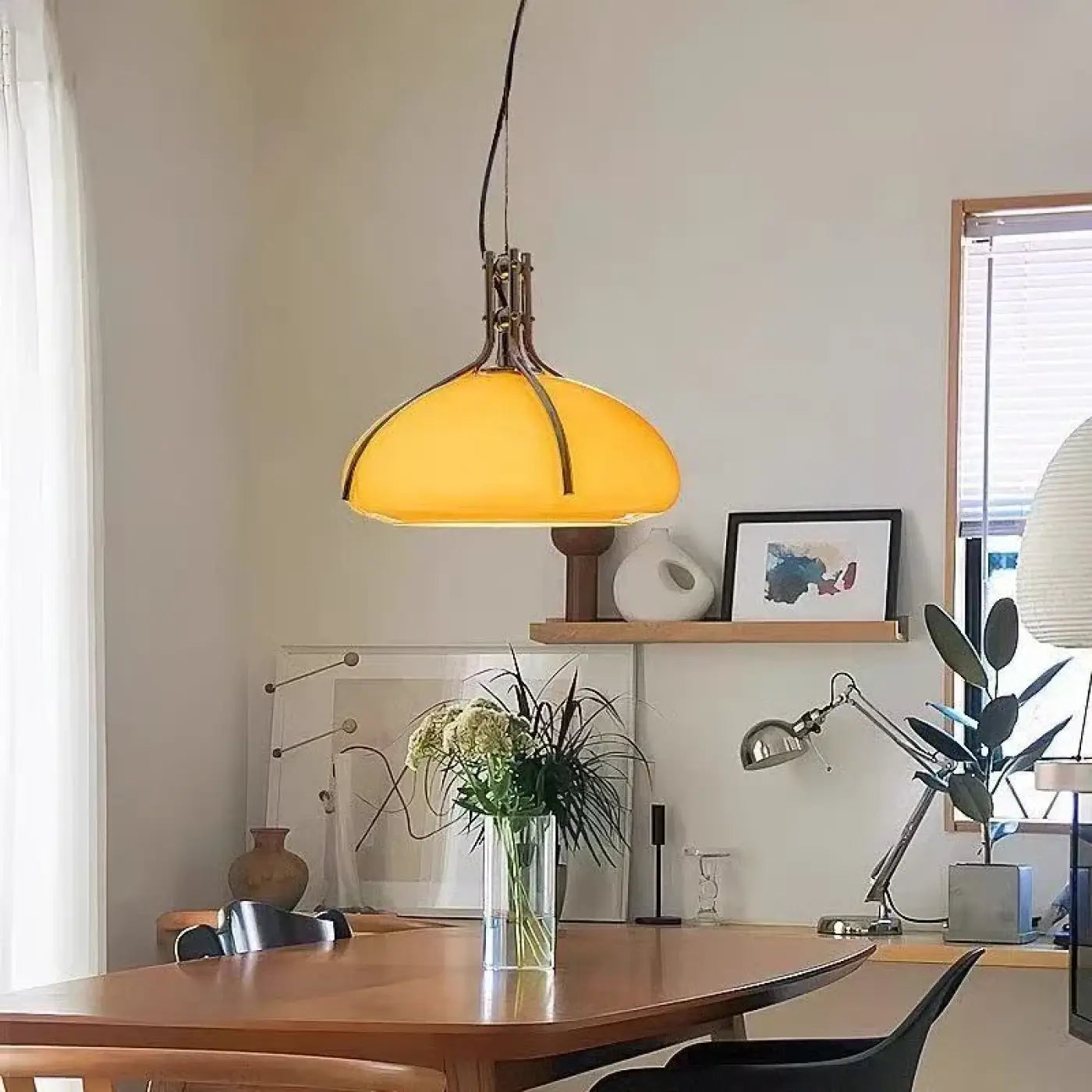 Industrial Orange Metal Pendant Light E27 LED Warm or Cool White