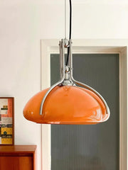 Industrial Orange Metal Pendant Light E27 LED Warm or Cool White