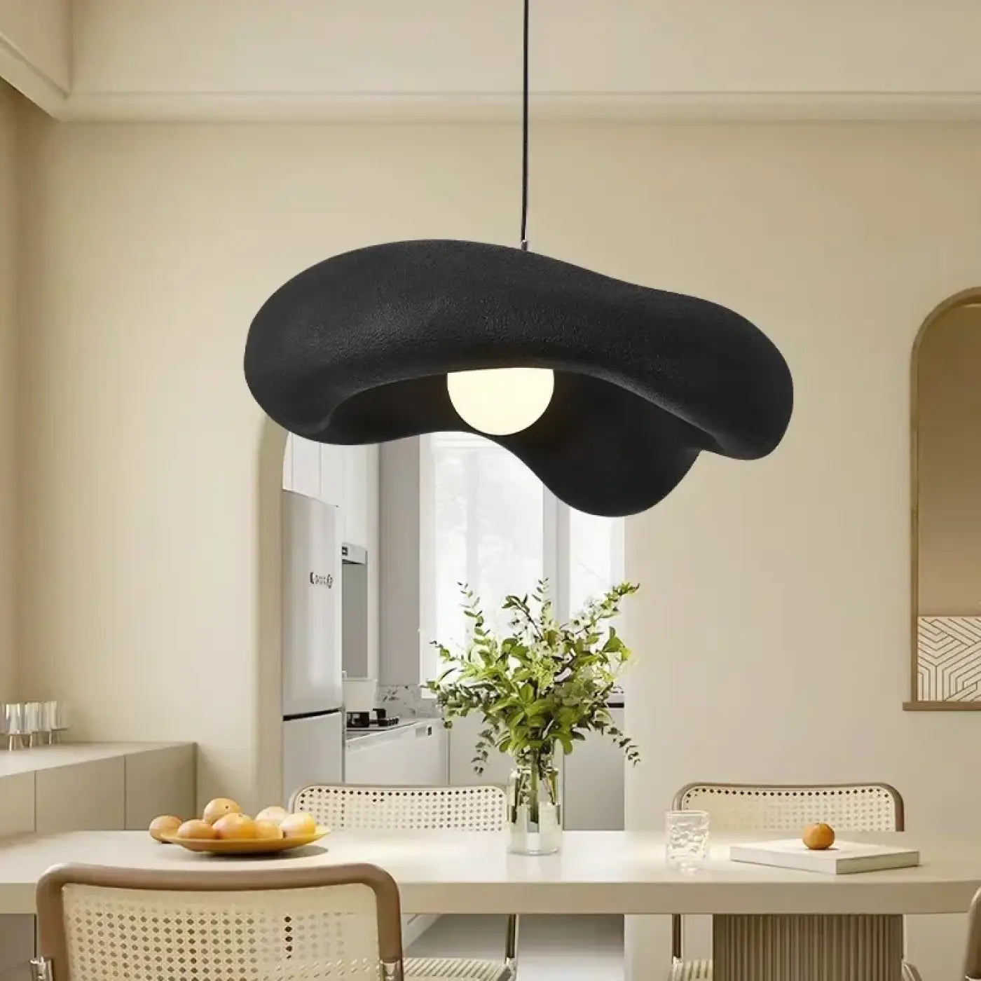Cloud Shape Pendant Light Acrylic Aluminium G9 Dimmable White Grey Black