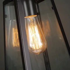 Retro Industrial Pendant Light E27 Black Aluminium 17×25.5 cm