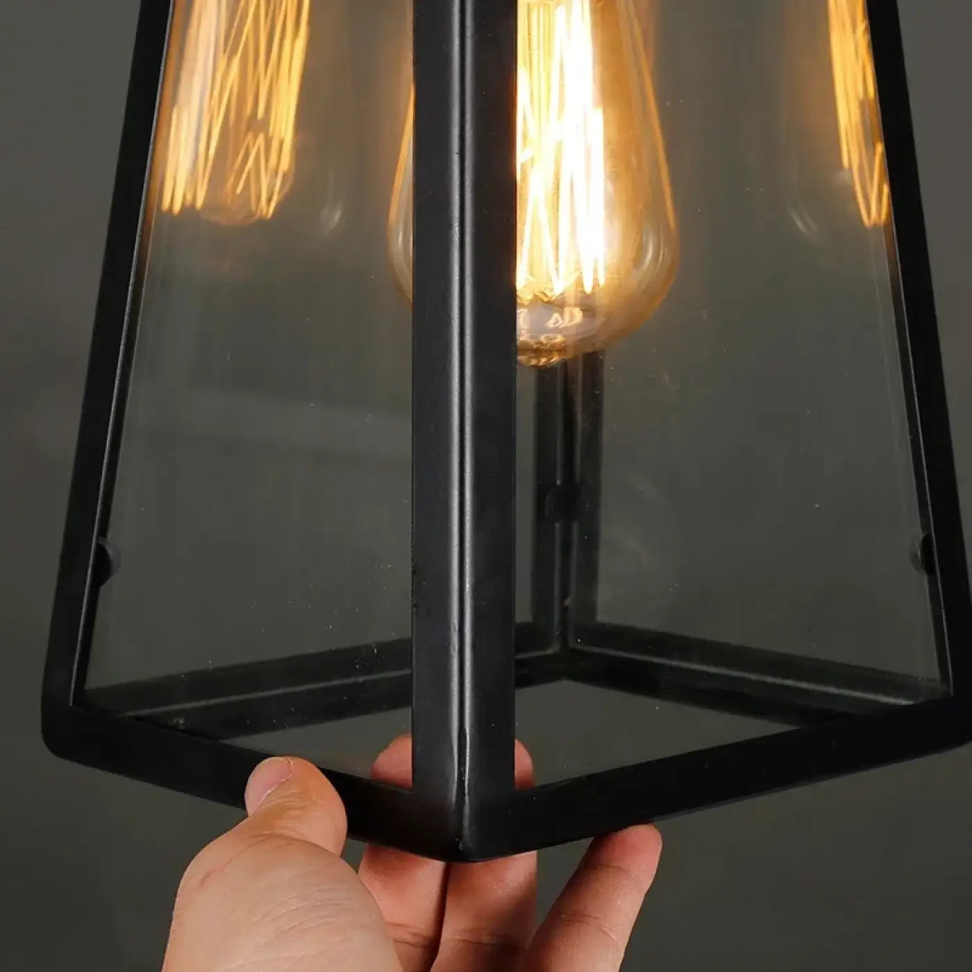 Retro Industrial Pendant Light E27 Black Aluminium 17×25.5 cm