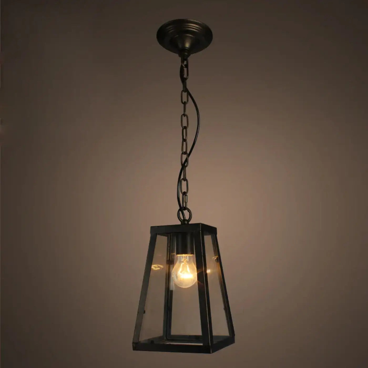 Retro Industrial Pendant Light E27 Black Aluminium 17×25.5 cm