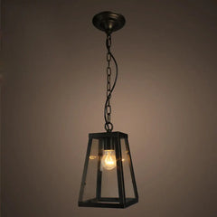 Retro Industrial Pendant Light E27 Black Aluminium 17×25.5 cm