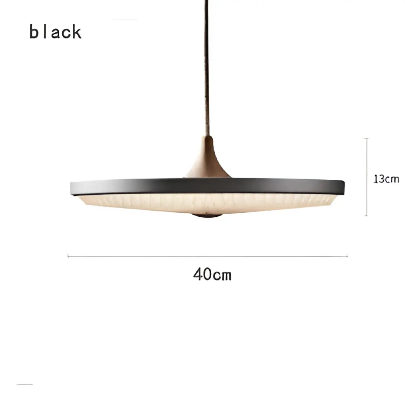 Round Pendant Light Metal Acrylic E27 IP65 Black White