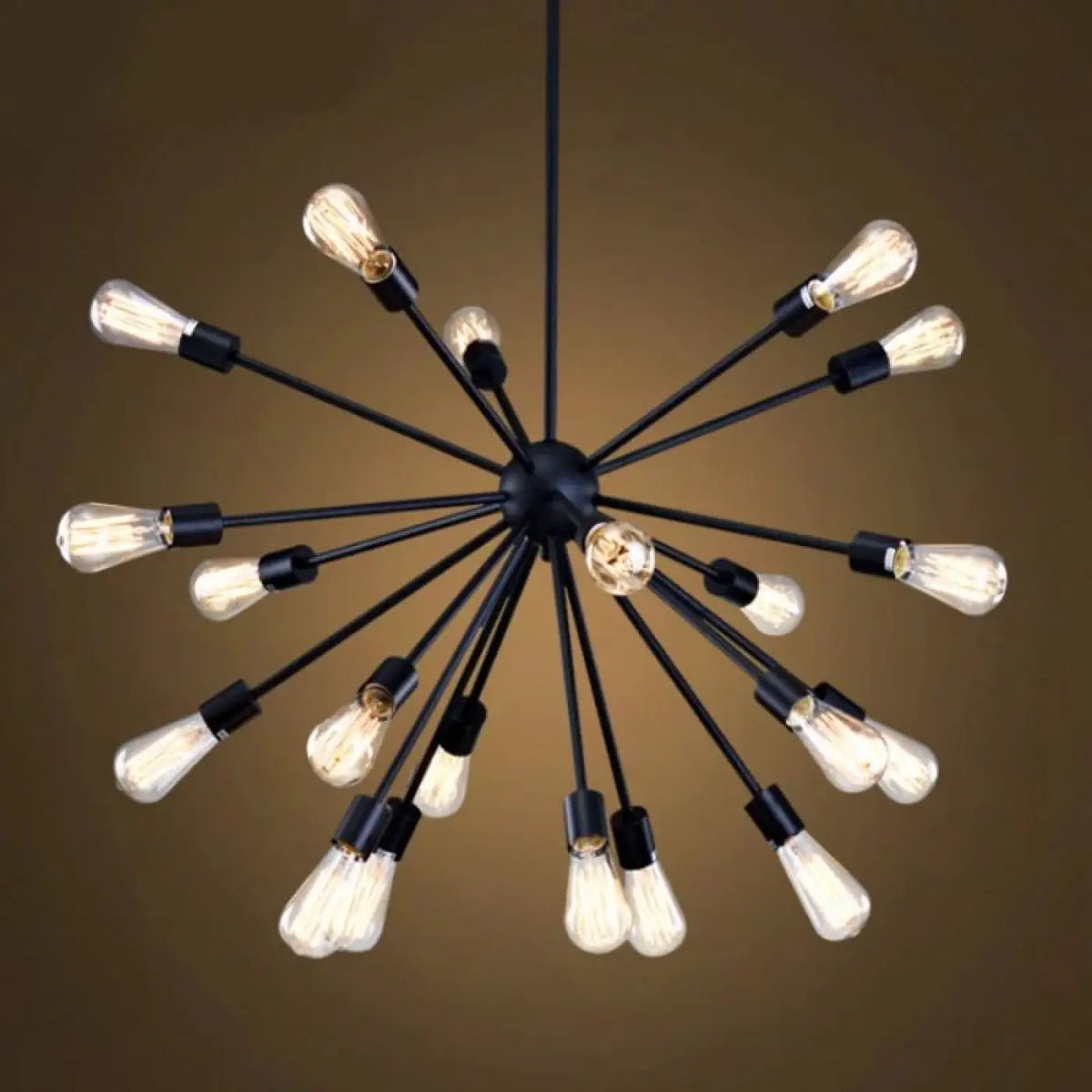 Industrial Sputnik Metal Pendant Light E27 Black 12 to 20 Arms