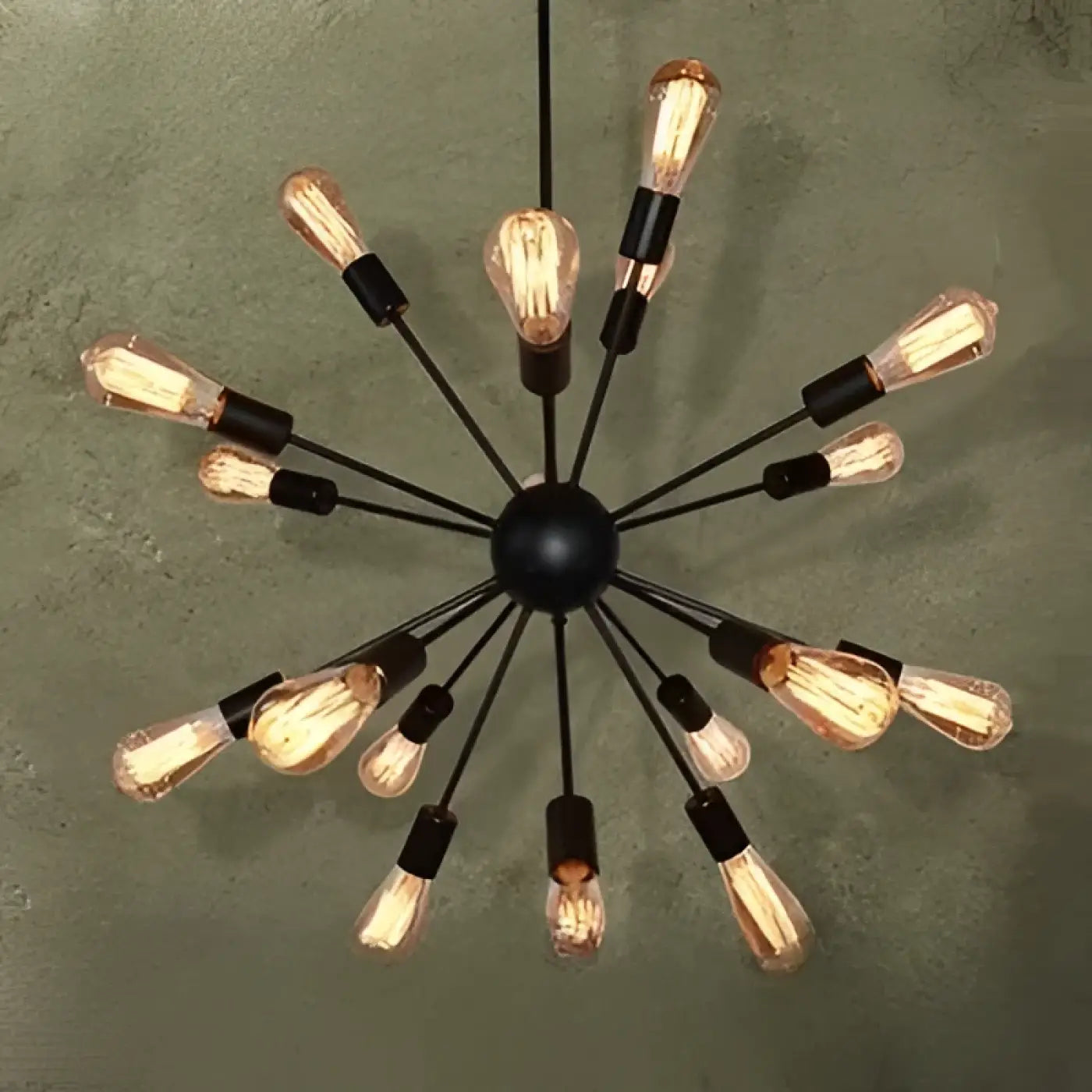 Industrial Sputnik Metal Pendant Light E27 Black 12 to 20 Arms