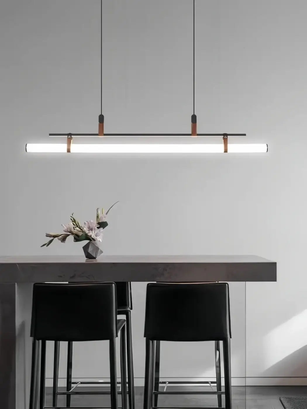 Linear LED Tube Pendant Light G4 Black Gold S M L