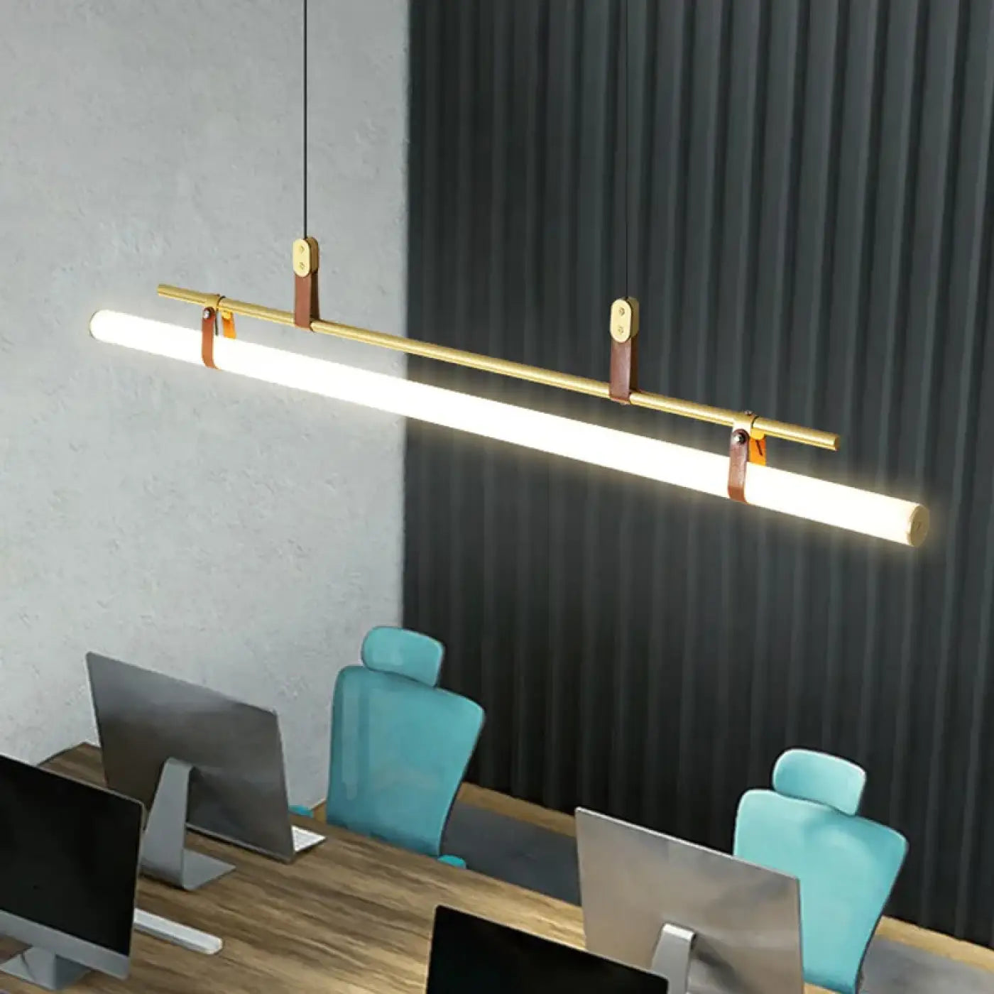 Linear LED Tube Pendant Light G4 Black Gold S M L