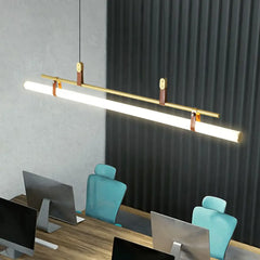 Linear LED Tube Pendant Light G4 Black Gold S M L