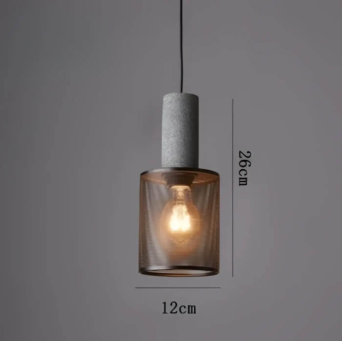 Black Glass Metal Pendant Light E27 Industrial Vintage 6 Shapes