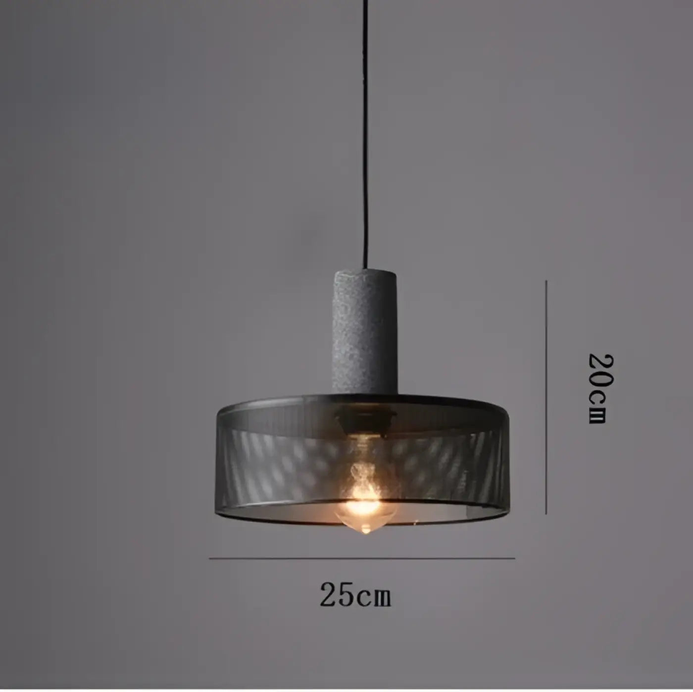 Black Glass Metal Pendant Light E27 Industrial Vintage 6 Shapes