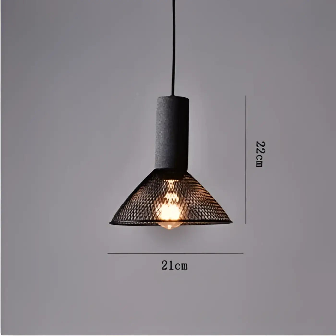 Black Glass Metal Pendant Light E27 Industrial Vintage 6 Shapes