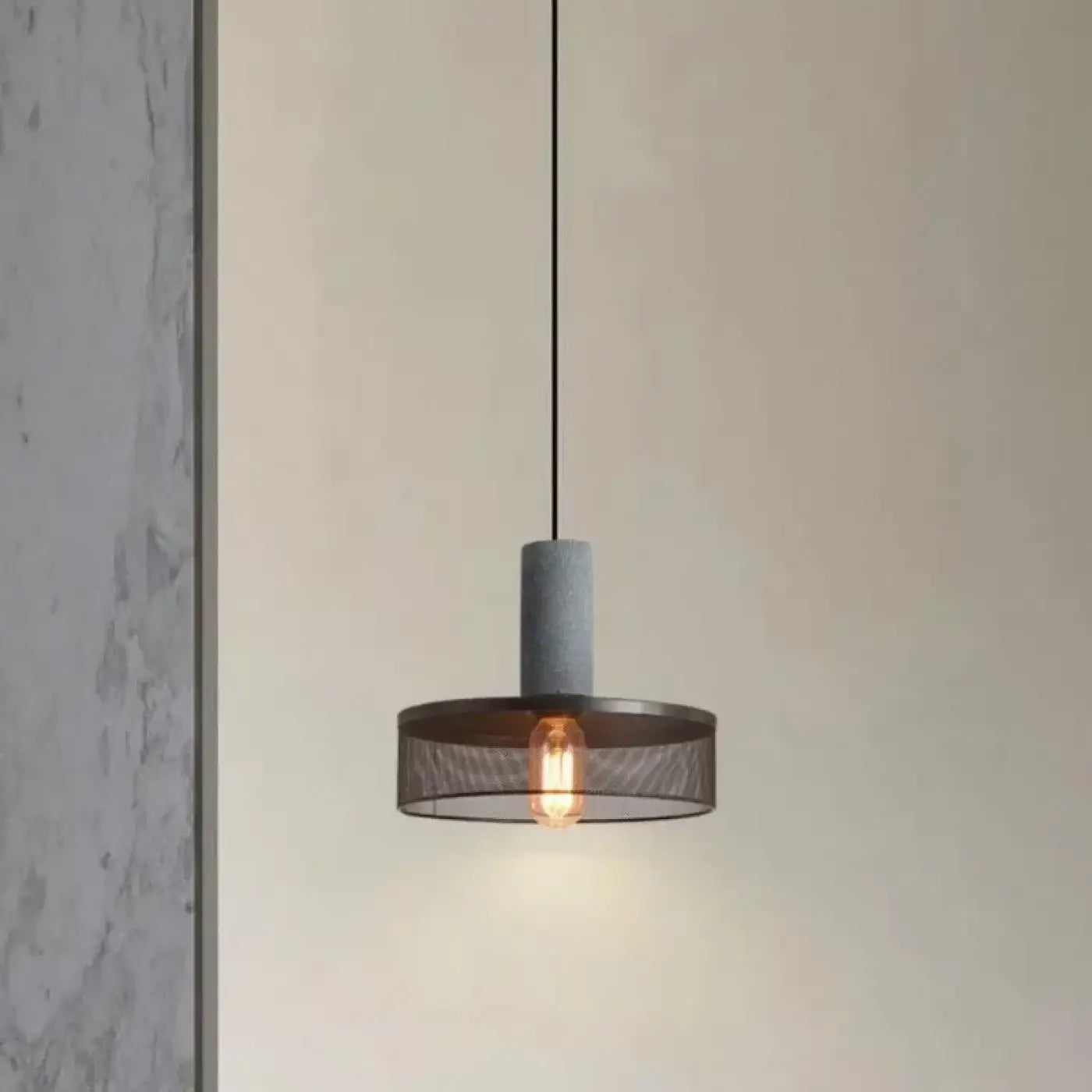 Black Glass Metal Pendant Light E27 Industrial Vintage 6 Shapes