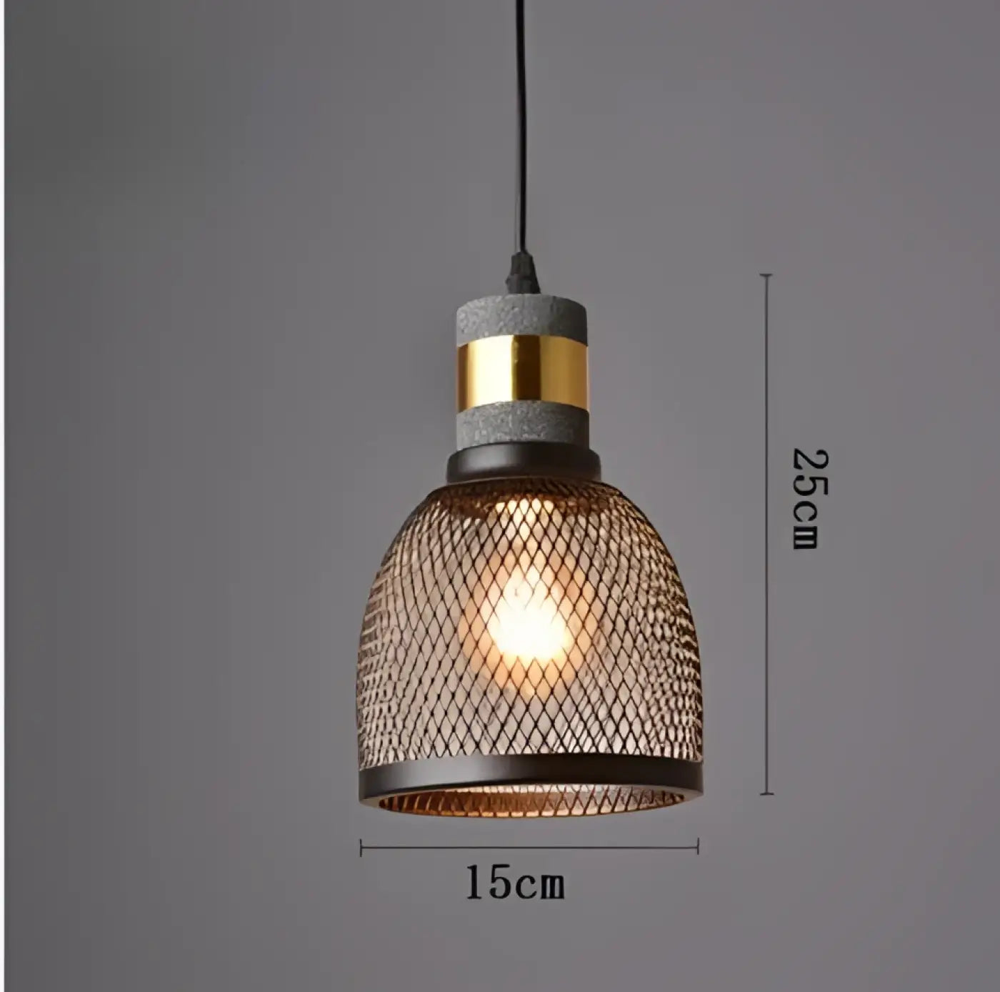 Black Glass Metal Pendant Light E27 Industrial Vintage 6 Shapes