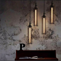 Industrial Vintage Glass Pendant Light E27 Black 40cm
