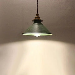 Vintage Metal Pendant Light E27 LED 4 Colours Blue Green White Silver