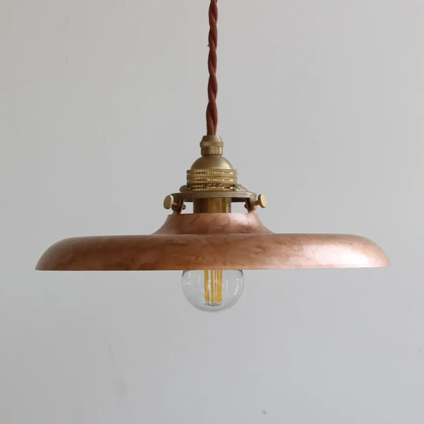 Vintage Metal Pendant Light E14 LED Braided Cable Green Yellow Silver Bronze