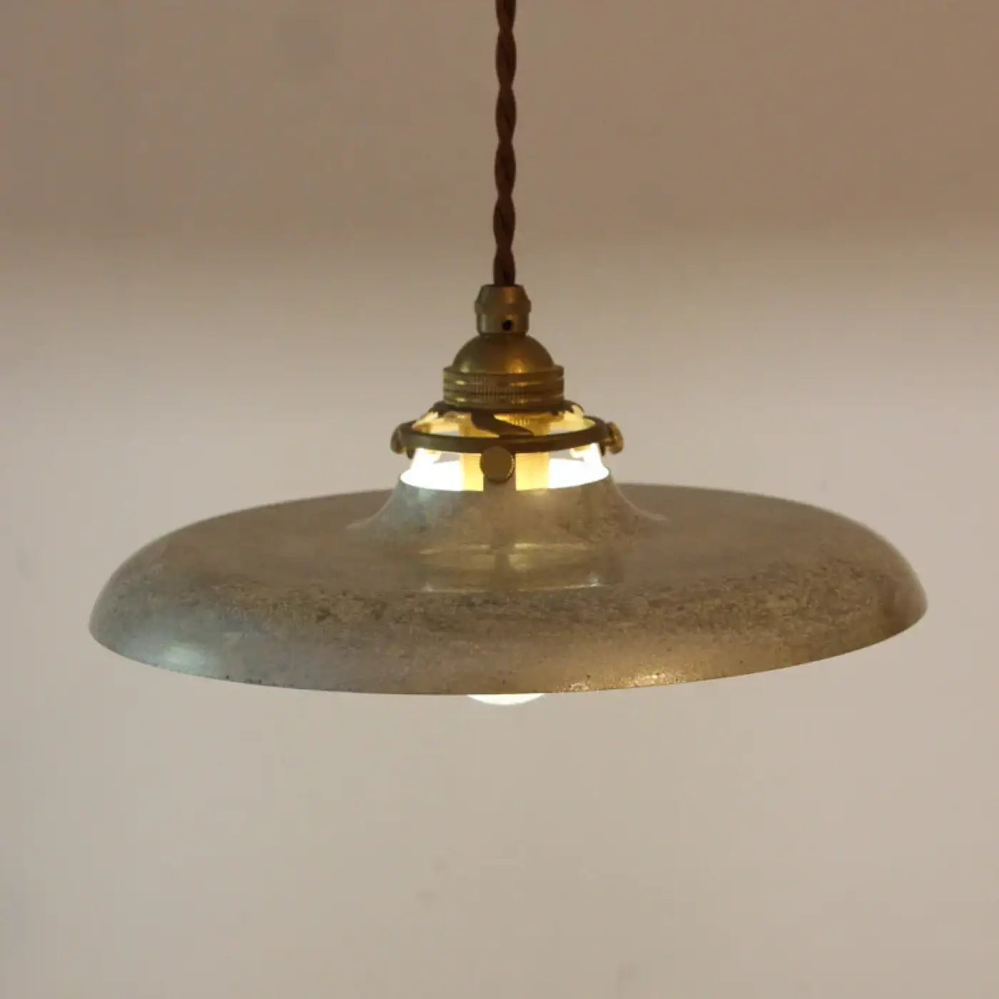 Vintage Metal Pendant Light E14 LED Braided Cable Green Yellow Silver Bronze