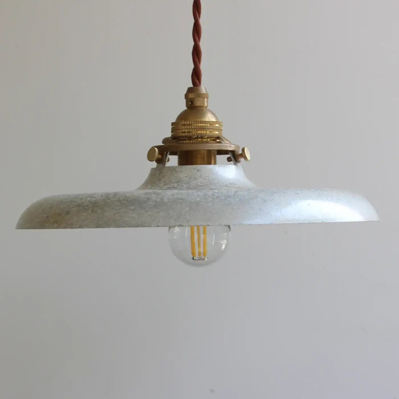 Vintage Metal Pendant Light E14 LED Braided Cable Green Yellow Silver Bronze