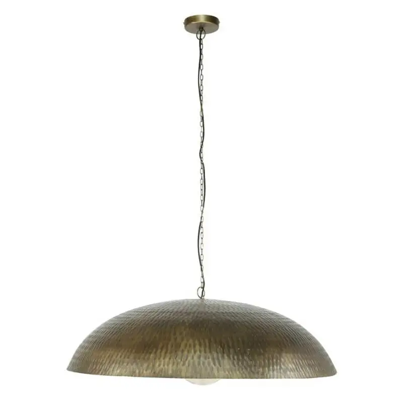 Gold Bronze Pendant Light Antique Metal Shade E27 Ø90cm