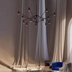 Multi-Arm Black Pendant Light Adjustable Spotlights LED