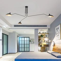 Industrial Black Multi-Arm Pendant Light E14 3 or 6 Heads
