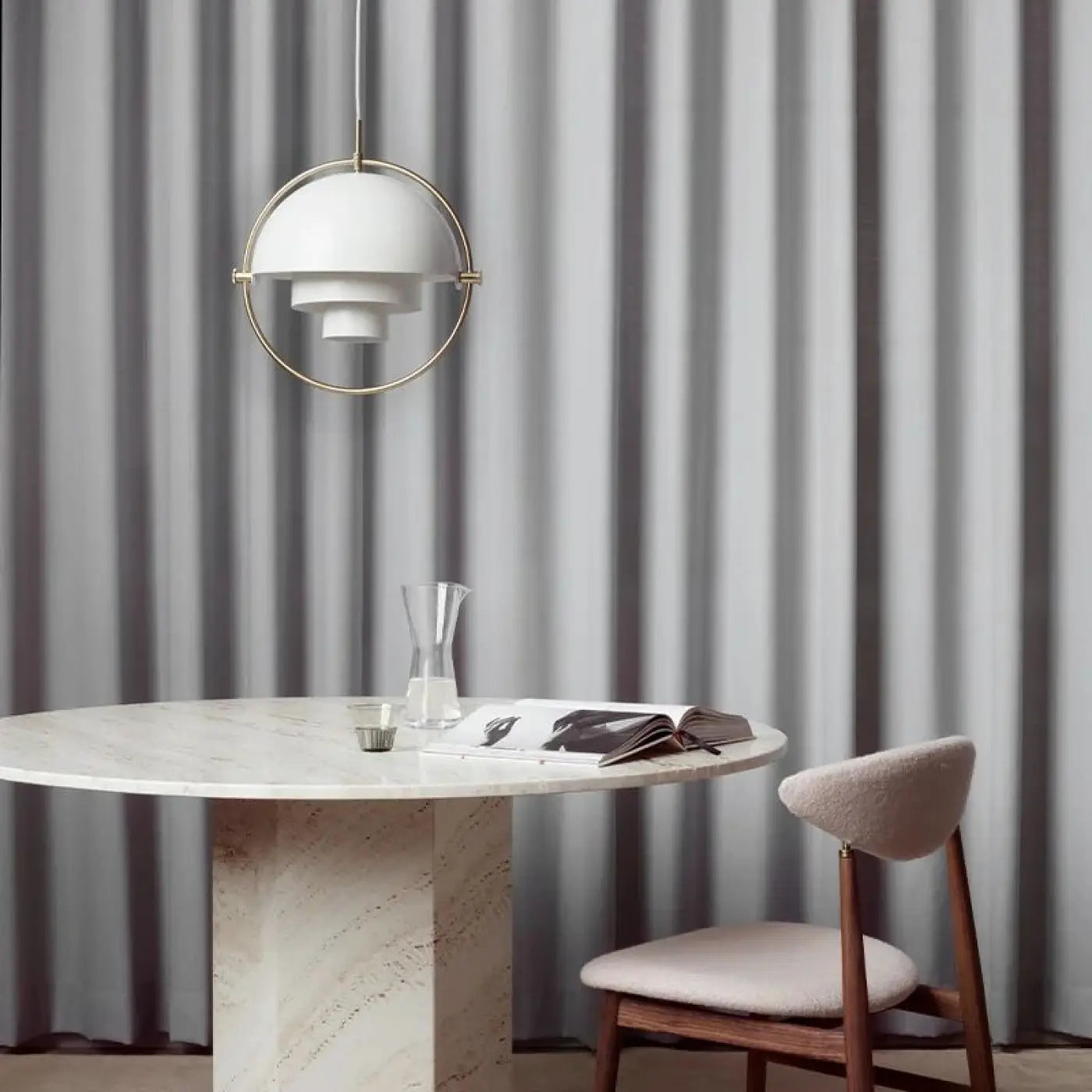Spherical Metal Pendant Light E27 Black White Gold Silver 28–38cm