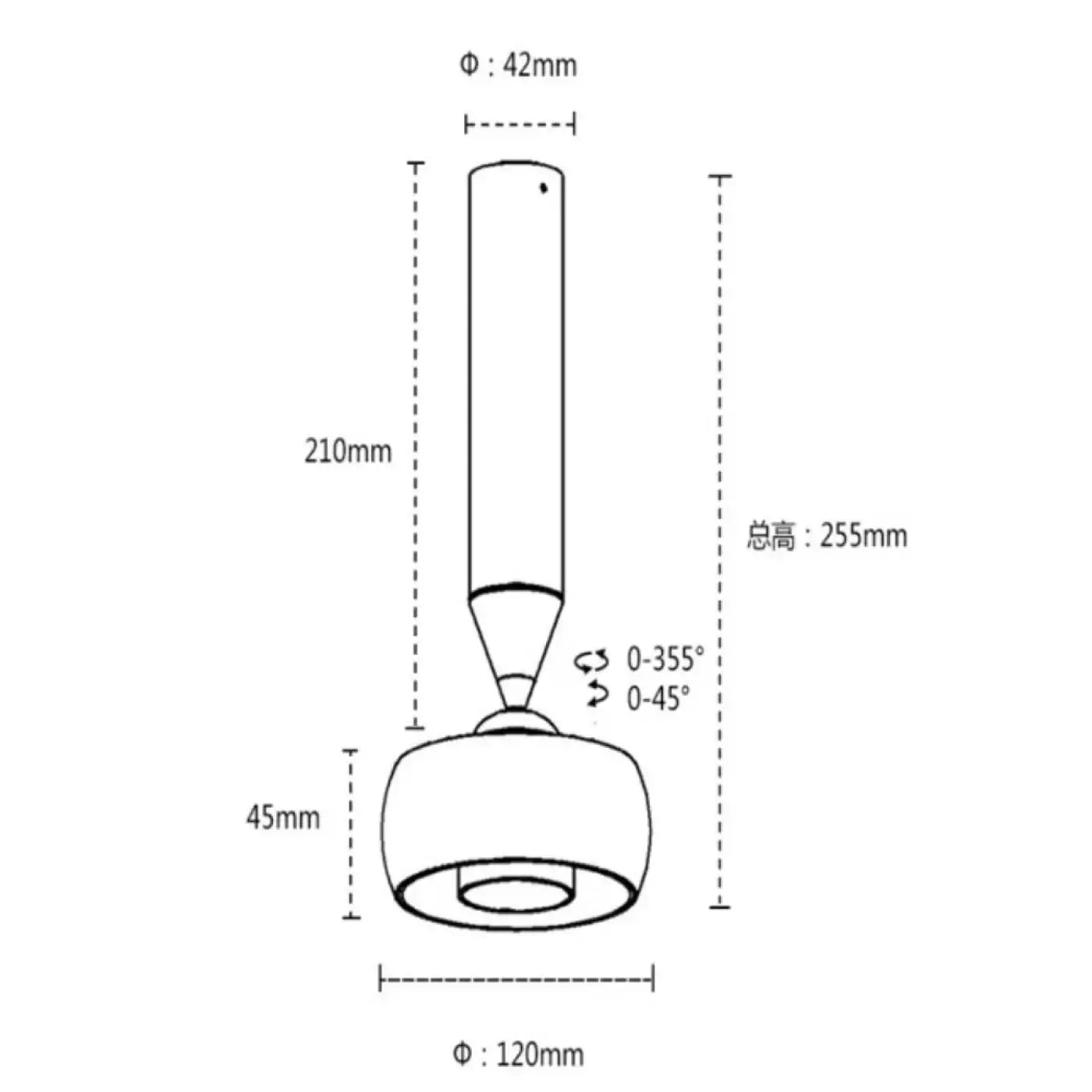 Adjustable LED Spot Pendant Light 7W — Black & White, A/B