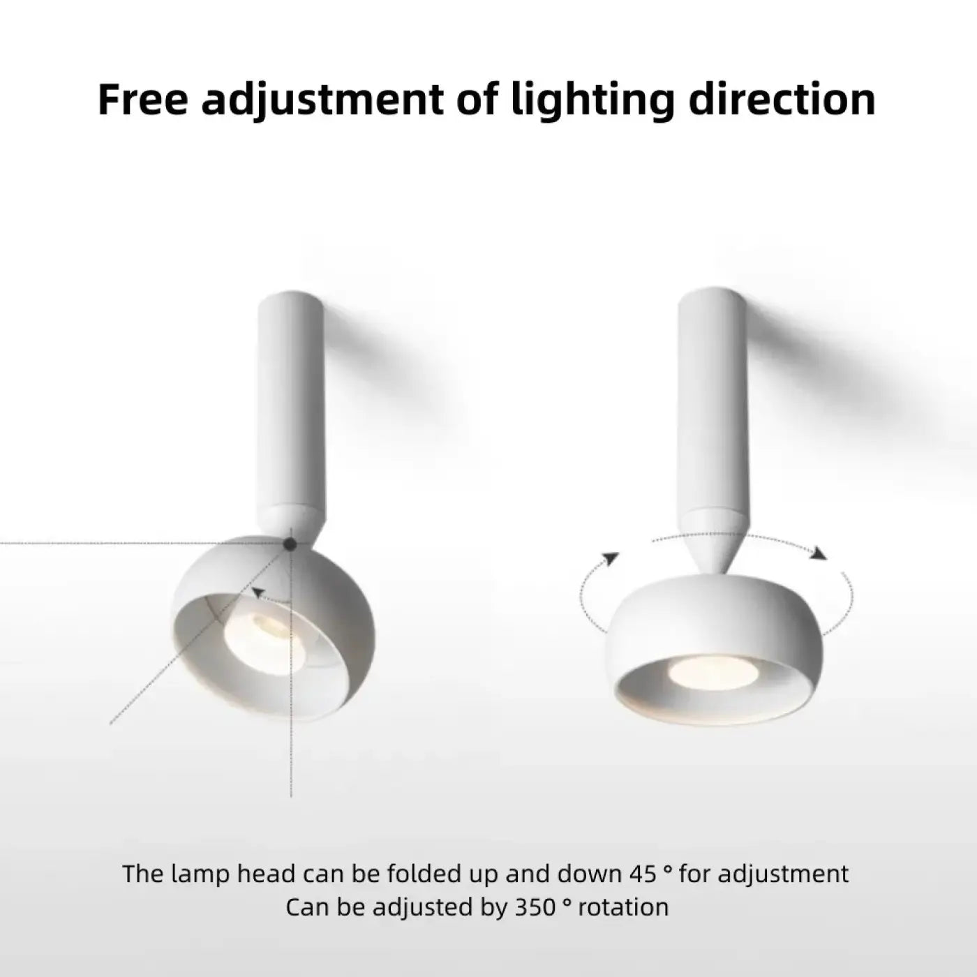 Adjustable LED Spot Pendant Light 7W — Black & White, A/B
