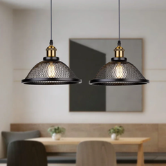 Black Mesh Pendant Light