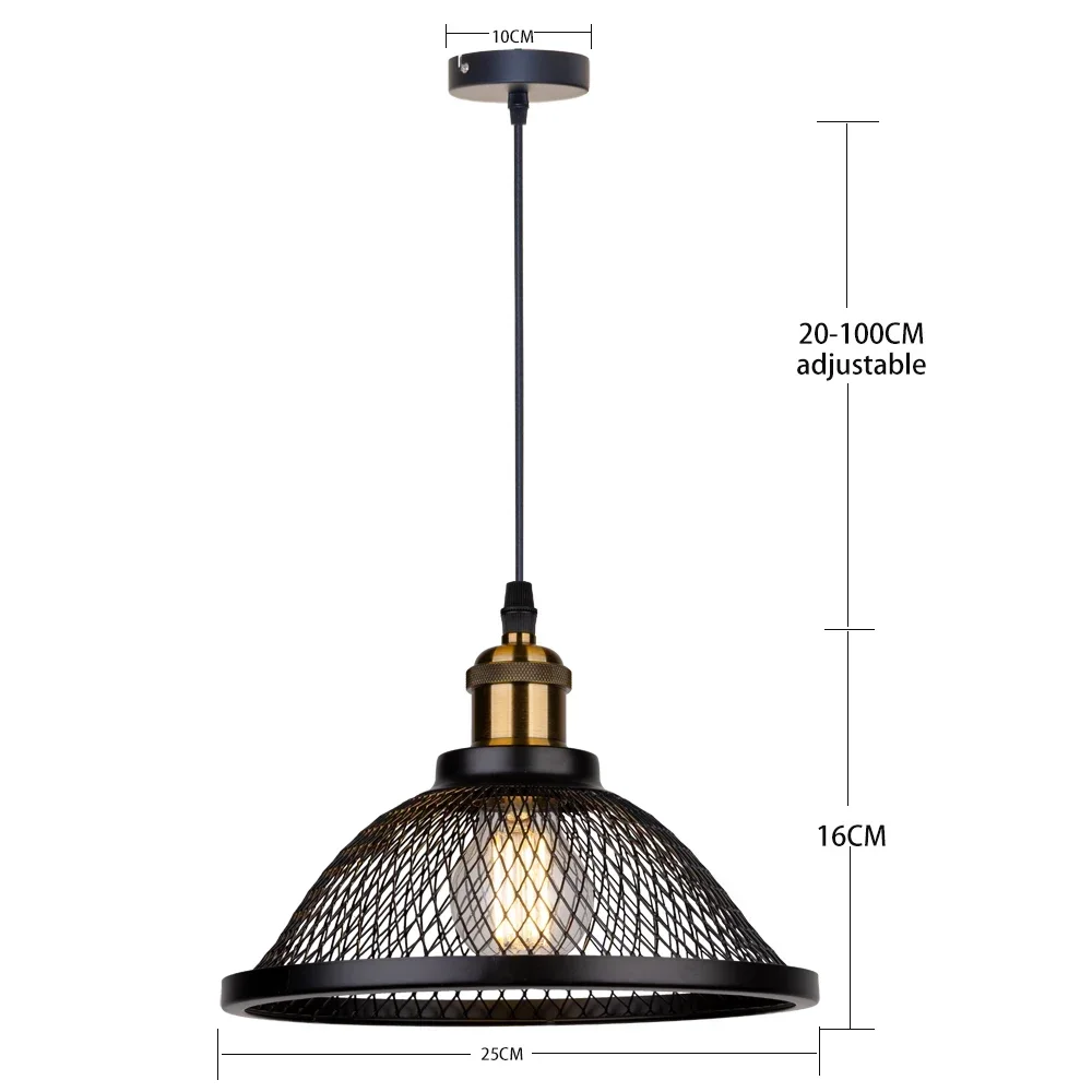 Black Mesh Pendant Light