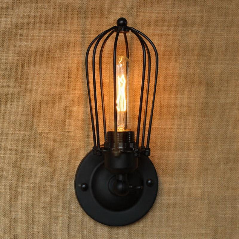 Vintage Industrial Wall Light 180° Adjustable E27 — 4 Versions Patina & Black